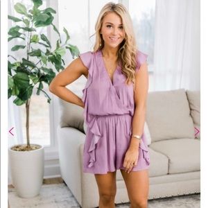 Sing Me A Love Song Purple Romper- Brand New